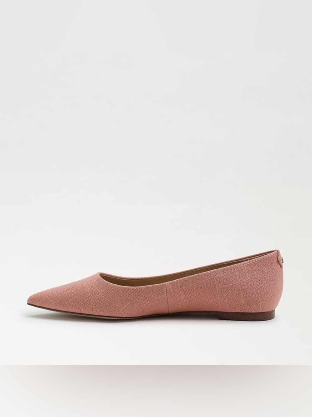 Sam Edelman Wanda Pointed Toe Flat Canyon Clay Linen Sz 7.5 New In Box - Picture 5 of 7